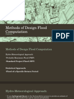 Methods of Design Flood Computation Summary