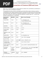 A Comparison of Common DOS and Linux Commands