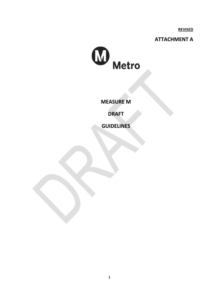 Draft Measure M Guidelines | PDF | Board Of Directors | Rapid Transit