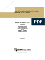 Economic Contribution of Federally Funded Research Facilities in Colorado, FY2013 FY2015