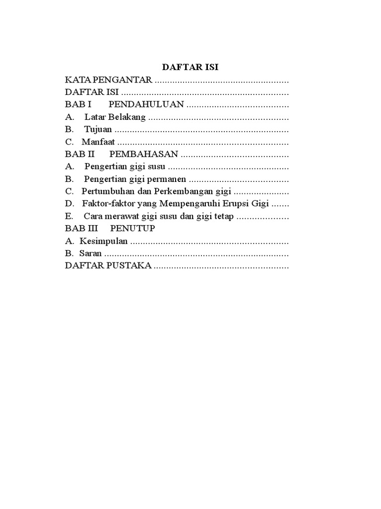 Daftar Isi Booklet | PDF