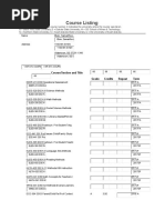 Course Listing: Course/Section and Title Grade Credits Repeat Term