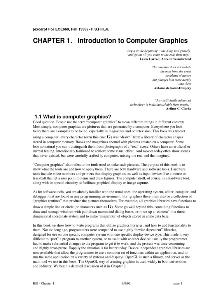 Introduction to Computer Graphics | PDF | Pixel | Cathode Ray Tube