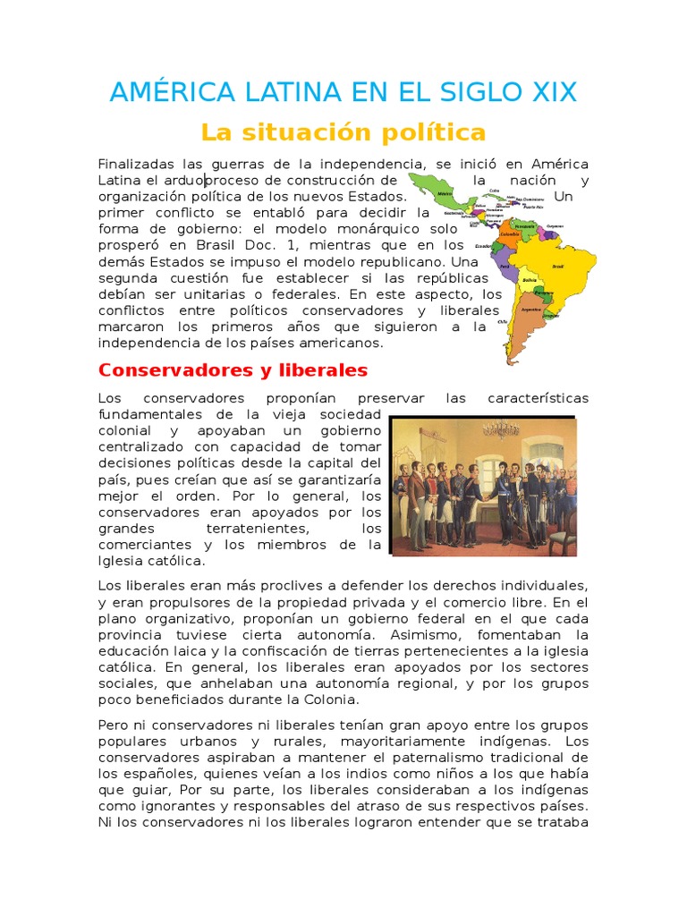 América Latina: Transformaciones del Siglo XIX | PDF | America latina ...