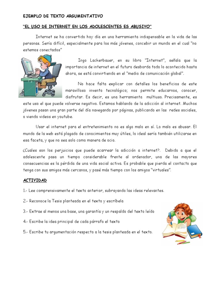 Ejemplo de Texto Argumentativo