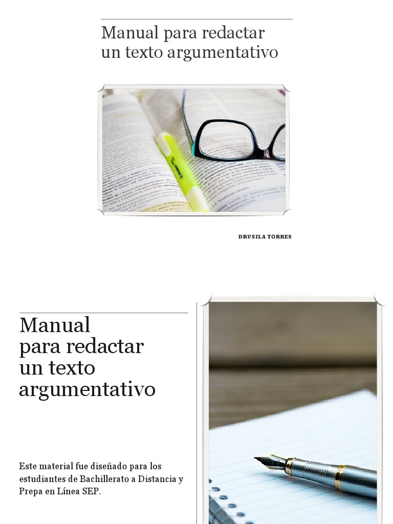 Manual para Redactar Un Texto Argumentativo | PDF | Estilo apa ...
