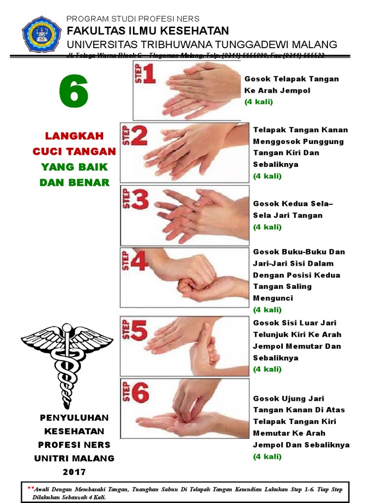 Poster 6 Langkah Cuci Tangan Pdf