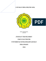 Uas Getaran Mekanik (Tms-3650) : Jurusan Teknik Sesin Fakultas Teknik Universitas Muhammadiyah Riau Pekanbaru 2016