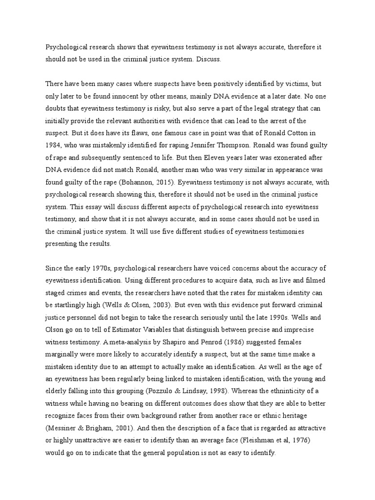 Eyewitness essay definition picture