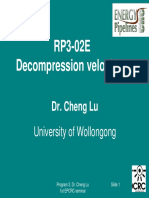 University of Wollongong 2011 RP3 02E Decompression Velocities Lu