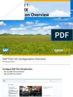 SAP Fiori UX Configuration Overview: Week 3 Unit 1