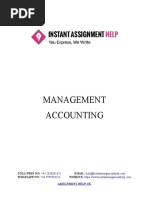 Management Accounting Assignment Sample - Instant Assignment Help