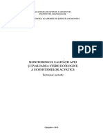 Monitoringul Calitatii Apei Si Evaluare Stare Ecologica a Ecosisteme Acvatice