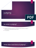 Judging: What Does It Mean To Judge???