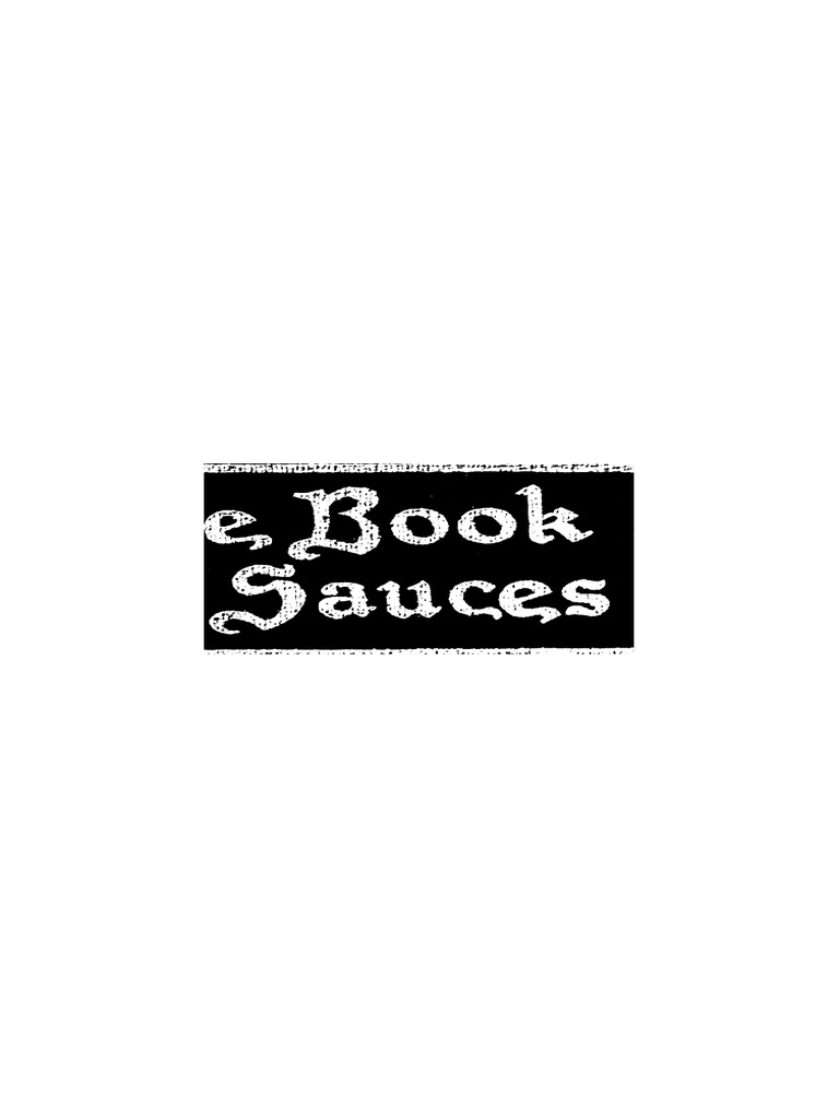 The Book of Sauces PDF Food And Drink Preparation Food Ingredients