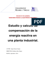 Estudio y Calculo de La Compensacion de Energia Reactiva en Una Planta Industrial