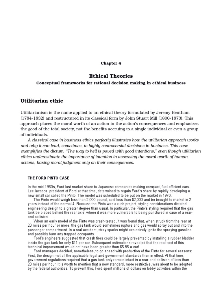 What ethical issues did the product ford pinto violated explain image
