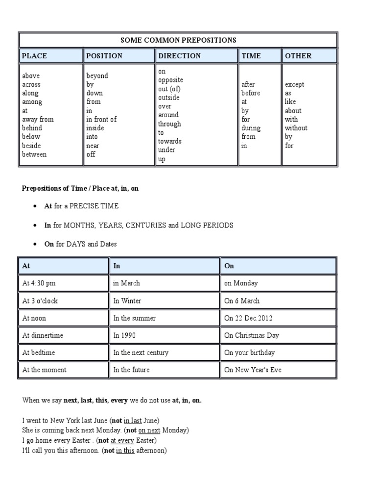 Common Prepositions and Verb Forms PDF Discounts And Allowances