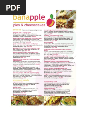 Banapple menu 2024