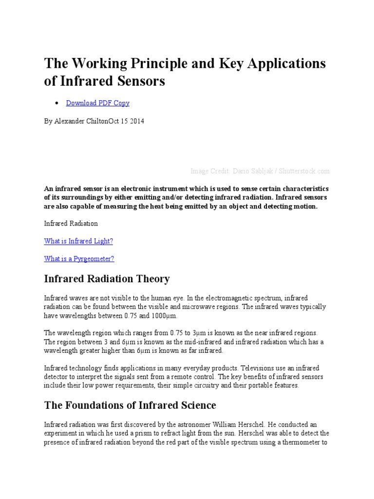 Infrared Sensors: Principles & Applications | PDF | Infrared ...