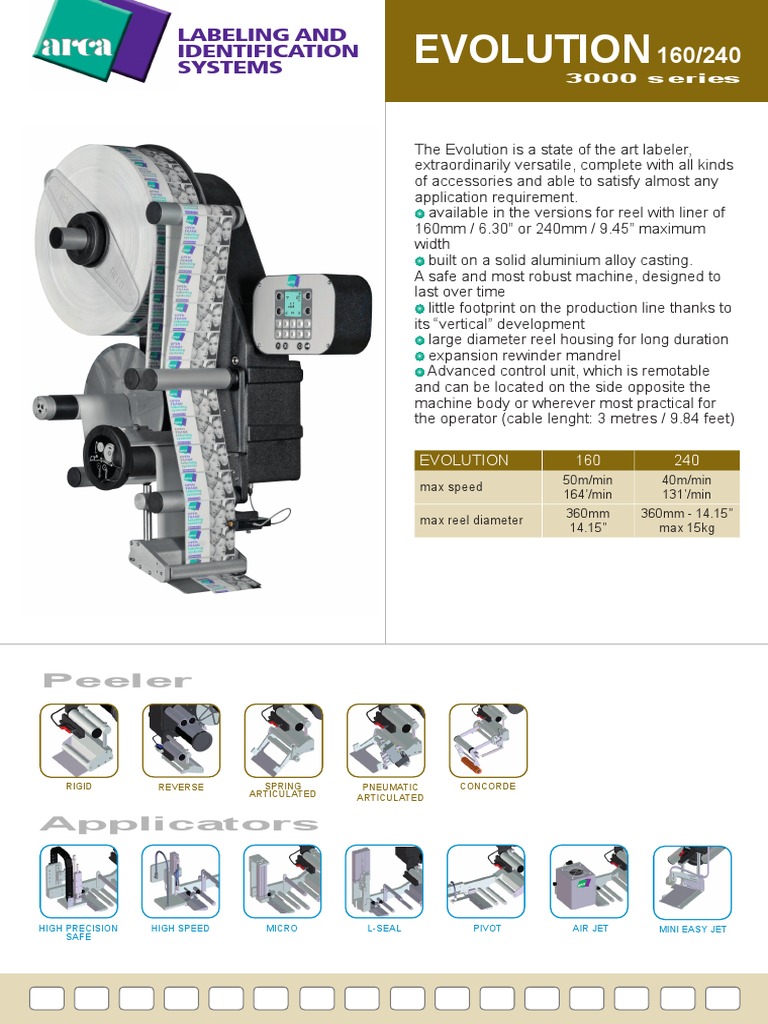 Arca Evolution Labeler Overview | PDF | Mechanical Engineering ...