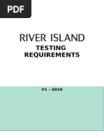 River Island Testing Manual