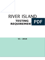 River Island Testing Manual