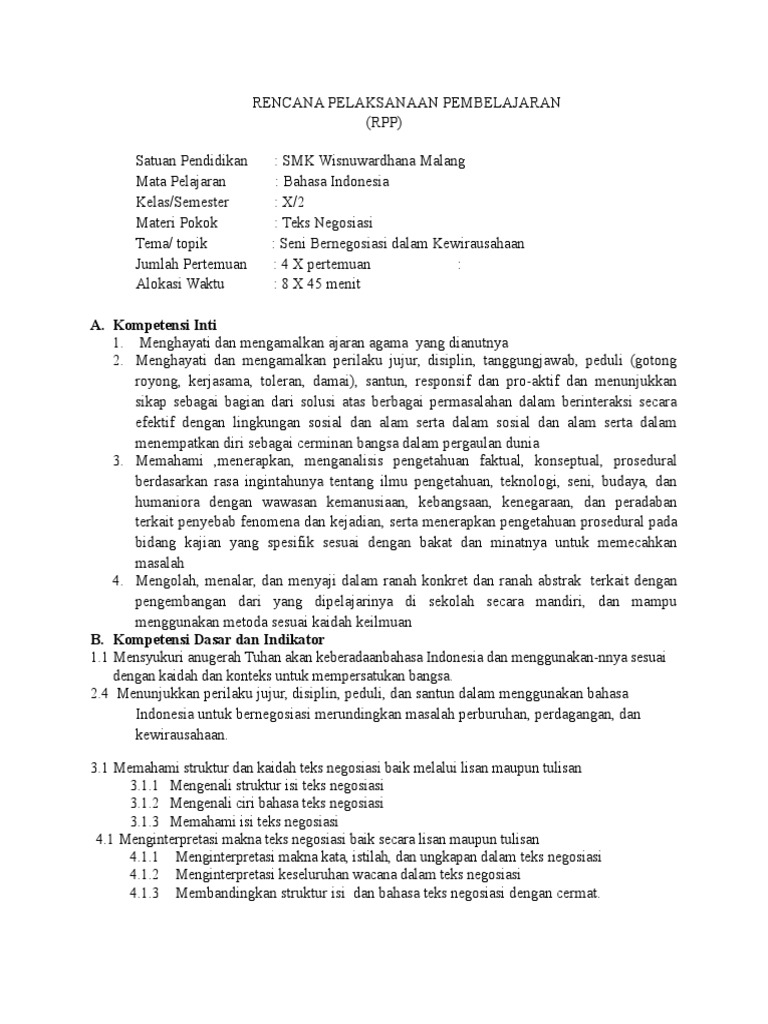 Contoh Teks Negosiasi Bisnis