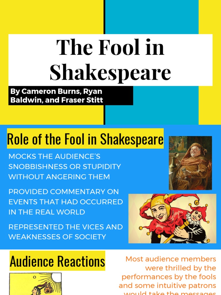 Shakespeare fools and clowns summary picture
