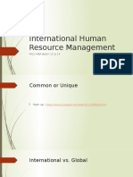 DAY ONE International Human Resource Management