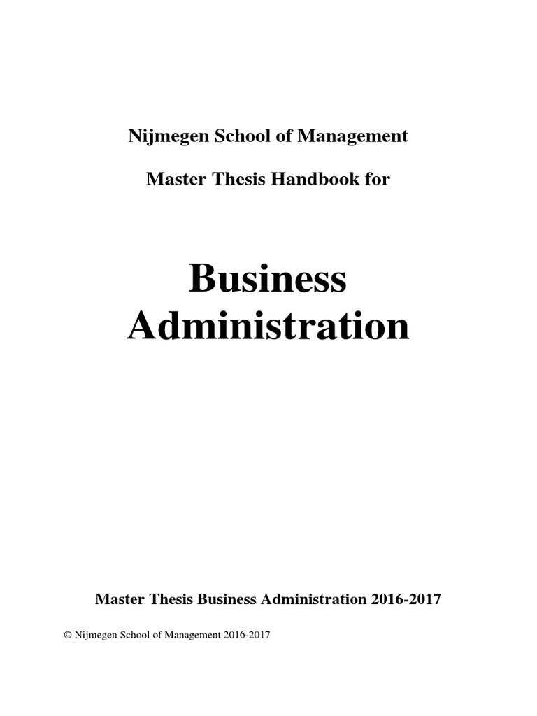 business administration research paper topics