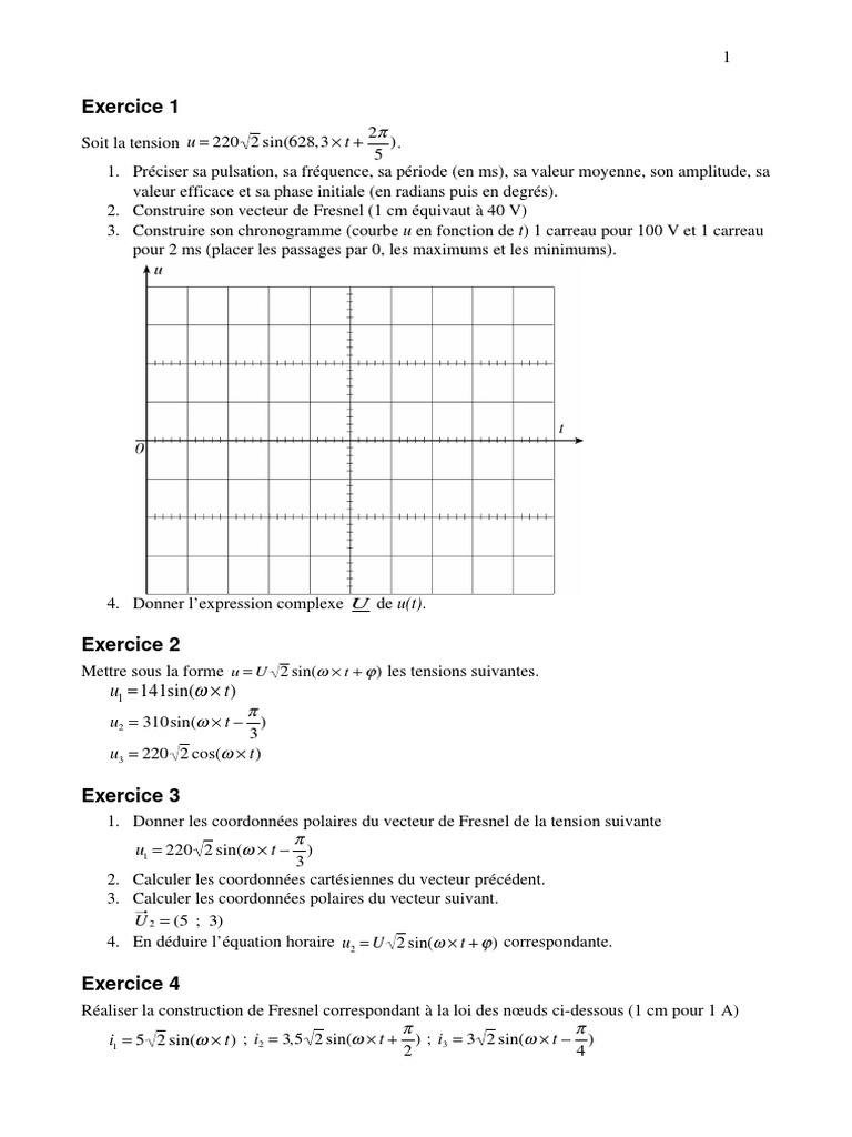 TD Elec | PDF | Puissance (physique) | Impédance (électricité)