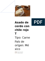 Asado de Cerdo Con Chile Rojo T