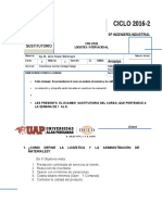 Examen Sustitutorio Logis Internacional 2016