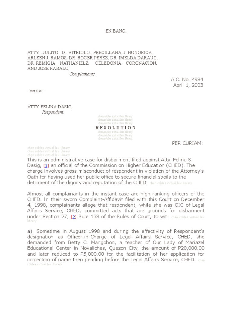 Disbarment Cases Lawyer Practice Of Law