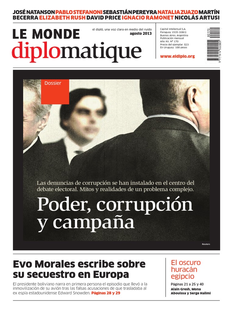 Qu Est Ce Que Le Monde Diplomatique Le Monde Diplomatique - Agosto 2013 | Corrupción política | Política