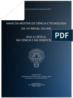 Anais Da Mostra de Ciência e Tecnologia Da 10 Bienal Da Une