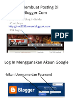 Cara Membuat Posting Di Blogger