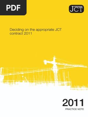 Deciding On The Appropriate Jct Contract 2011 Sept 11 - 