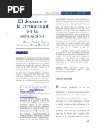 El Docente Virtualidad en La Educacion