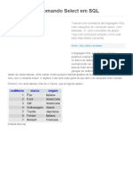 Exemplos Do Comando Select em SQL PDF