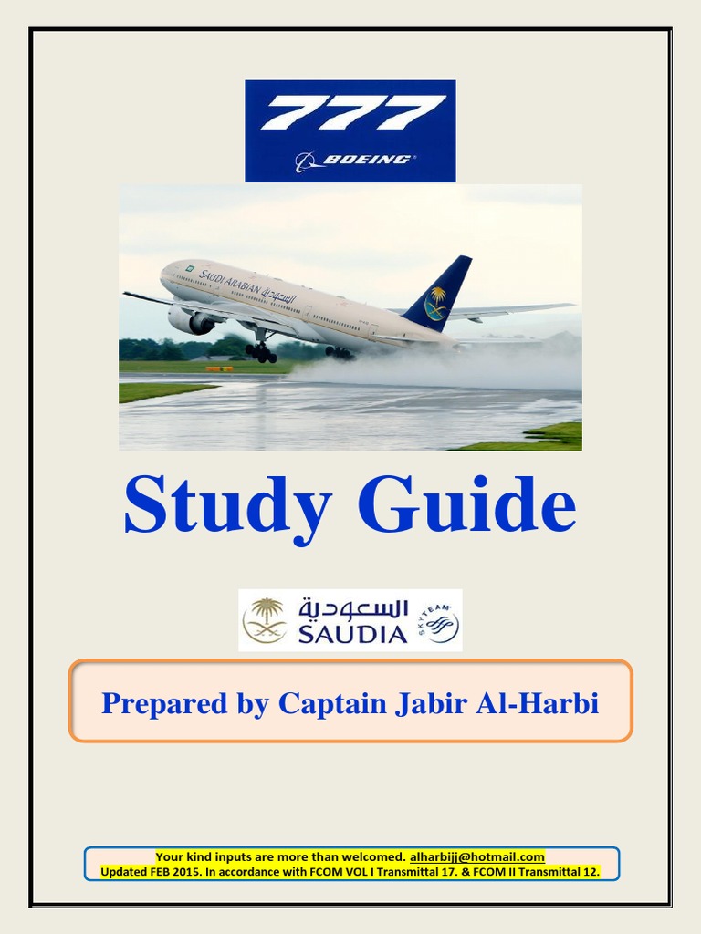 Boeing 777 FCOM Study Guide | PDF | Takeoff | Aircraft Flight Control ...