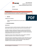 G07. Taller de Construcción. Presupuestos de Obra.