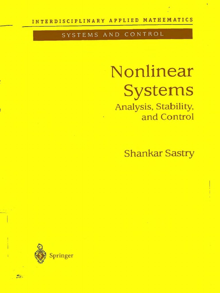 NONLINEAR SYSTEMS ANALYSIS STABILITY AND CONTROL SASTRY PDF intelligence overview
