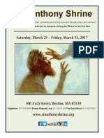 ST - Anthony Shrine: Saturday, March 25 - Friday, March 31, 2017