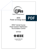 IEEE PES - Tutorial Course On Power System Stabilization Via Excitation Control