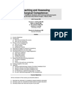 Teaching and Assessing Surgical Competences