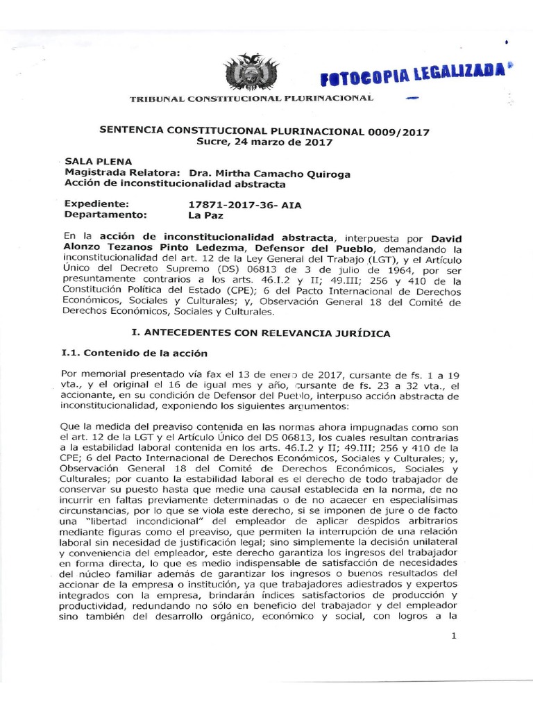 Fallo Del TCP Sobre El Preaviso | PDF