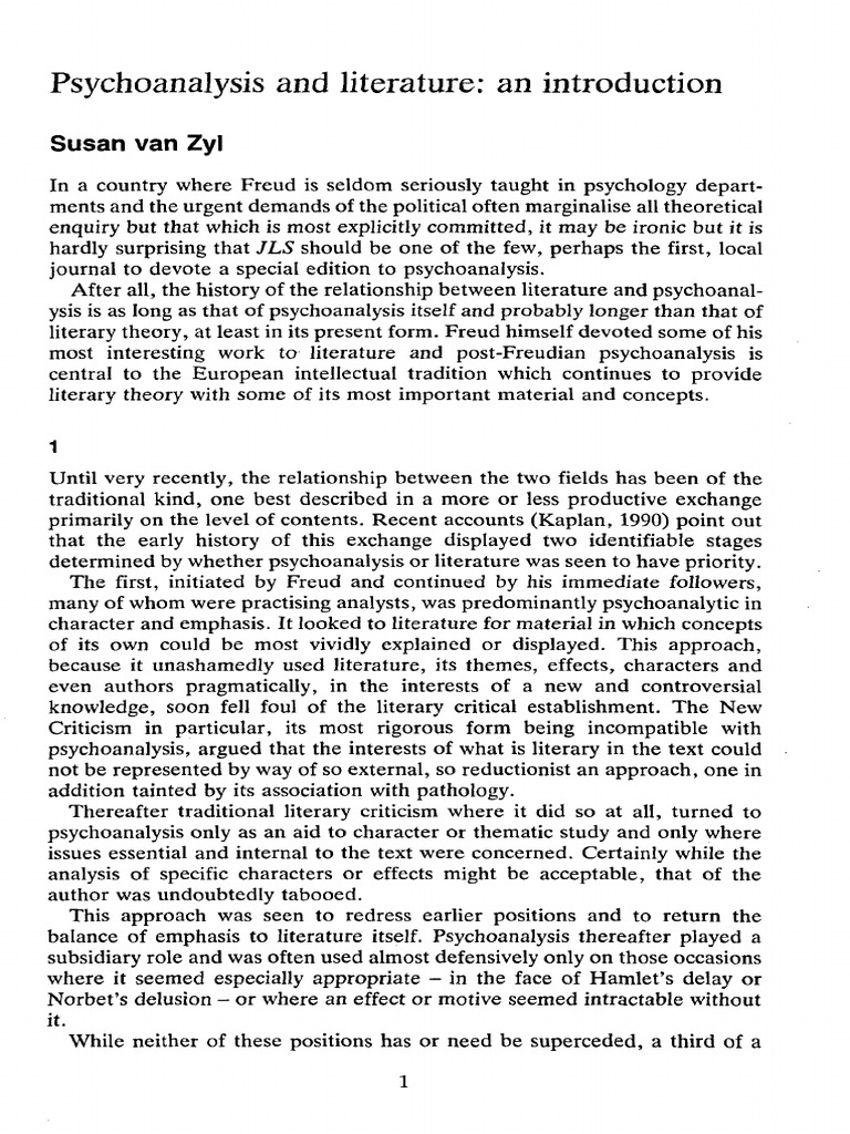 Freud psychoanalysis essay picture