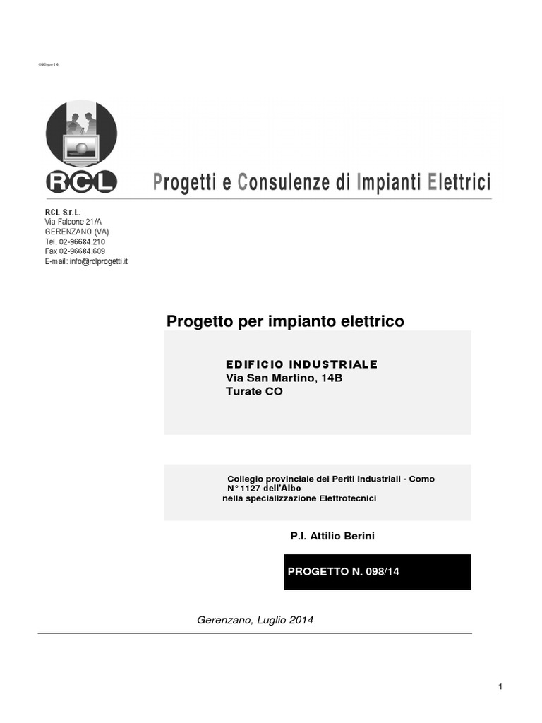 Relazione Tecnica Impianto Elettrico Civile Abitazione Doc